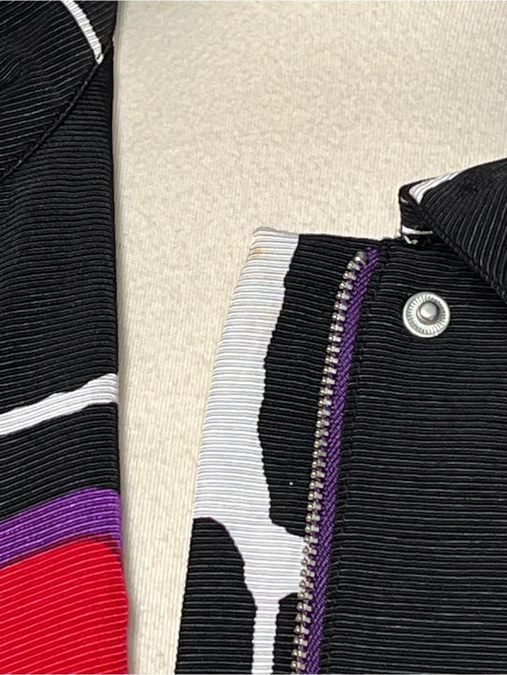 Vintage À La Carte XL Abstract Art Wear Jacket Black Pink Purple 90s - Picture 4 of 8